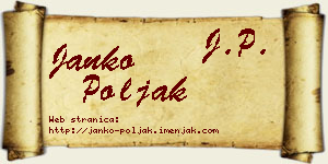 Janko Poljak vizit kartica